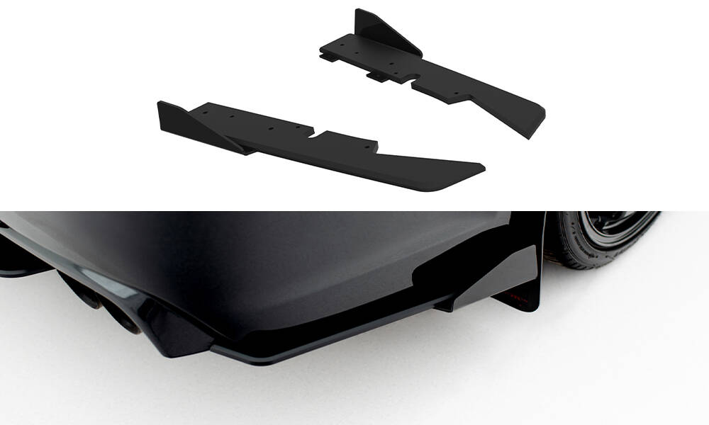 Street Pro Achterzij Spoilers + Flaps Subaru Impreza WRX STI MK3 Facelift Maxton Glanzend zwart