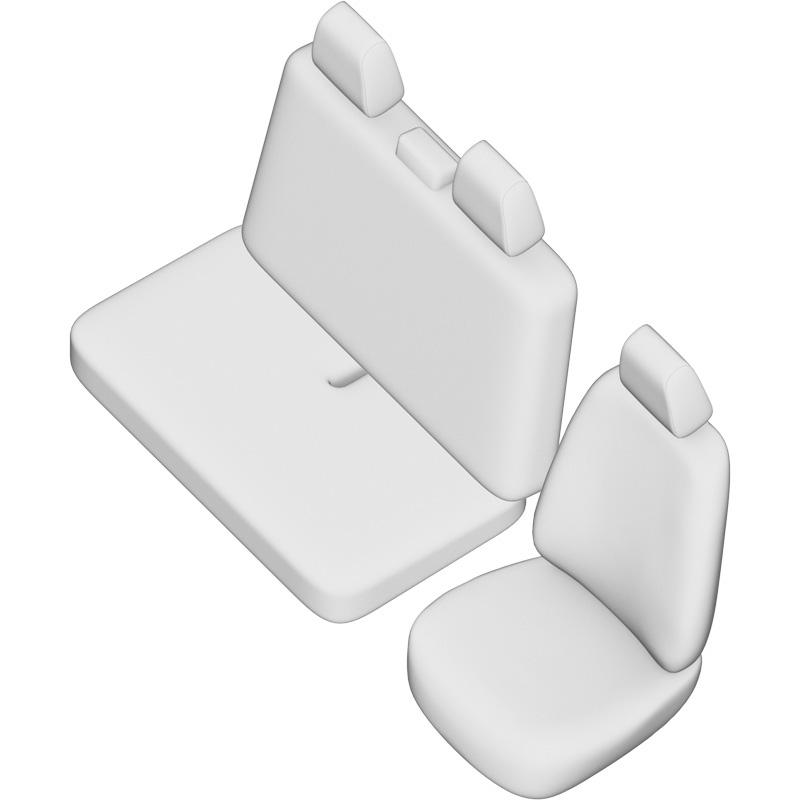 Original Design Stoffen Stoelhoezenset 2+1  Renault Trafic/Opel Vivaro/Nissan Primastar 2001-2014