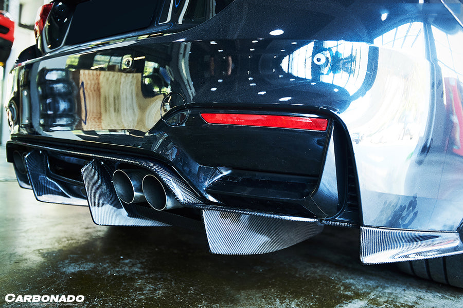 BMW M3 F80 & M4 F82 SM Style Carbon Fiber Rear Diffuser 2014-2020