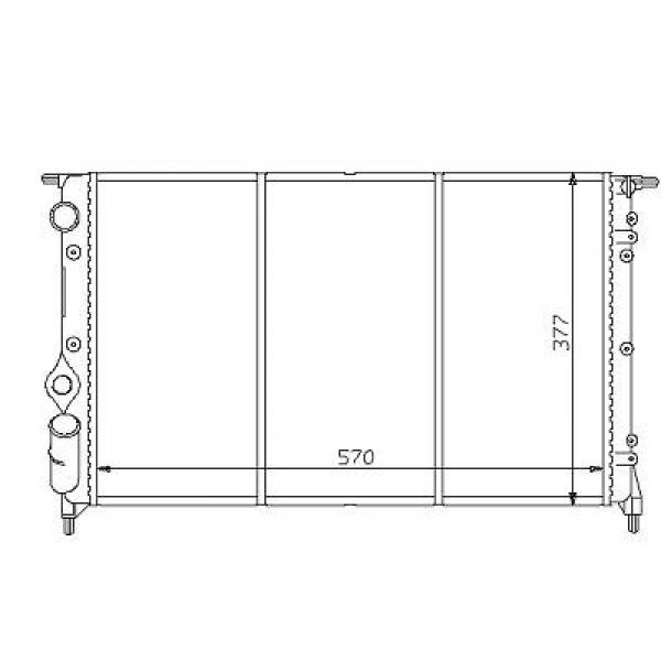 Radiator RENAULT R 19 92-96 570x377x32 1.8I -AC