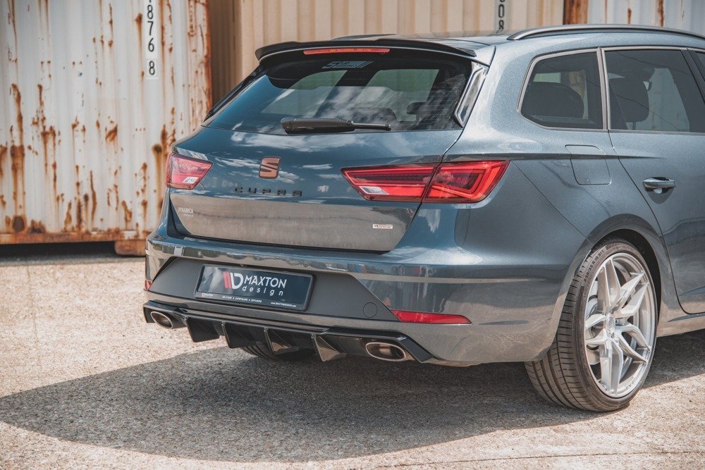 Diffuser V.2 Seat Leon Cupra ST 5F FL Maxton Glans Zwart