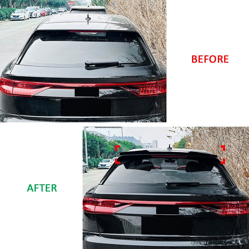 Dakspoiler (Spoiler Cap)  Audi Q8 (4MN) S-Line/SQ8 2018- (ABS Glanzend zwart)