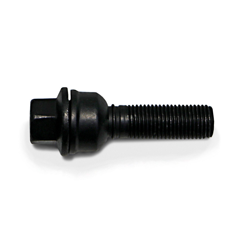 H&R Wielbout bolkonisch met beweegbare ring R14 M14x1.50 - Lengte 35mm - Zwart (bv.  Audi Q3, Q5)