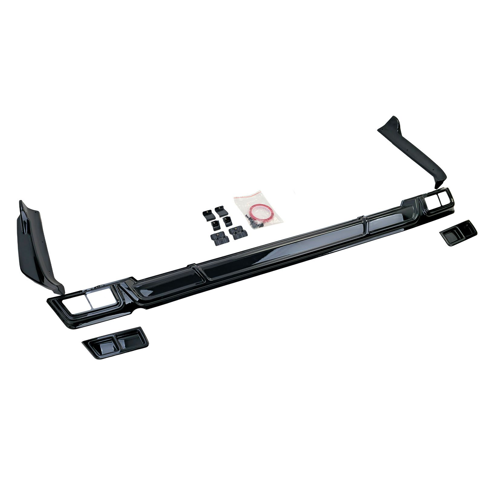 Achterbumper Diffusor Ford Tourneo Transit Custom 2023- Glanzend zwart