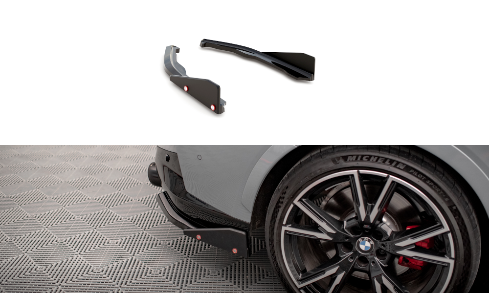Zijdiffuser V.2 met Canards BMW 2 Serie G42 Coupe M240i Maxton Glans Zwart