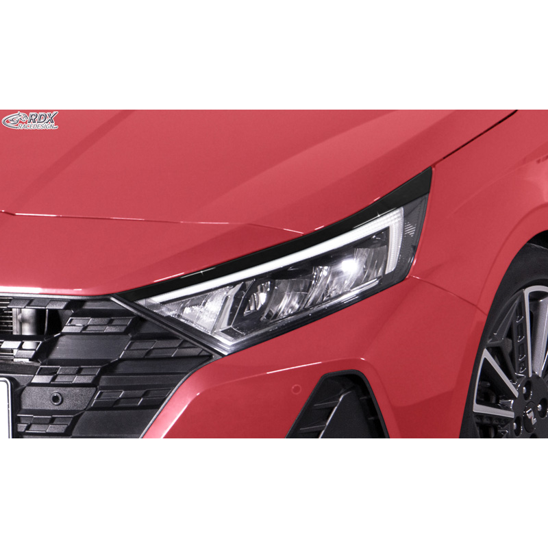 RDX Koplampspoilers  Hyundai i20 2020- (ABS Glanzend Zwart)