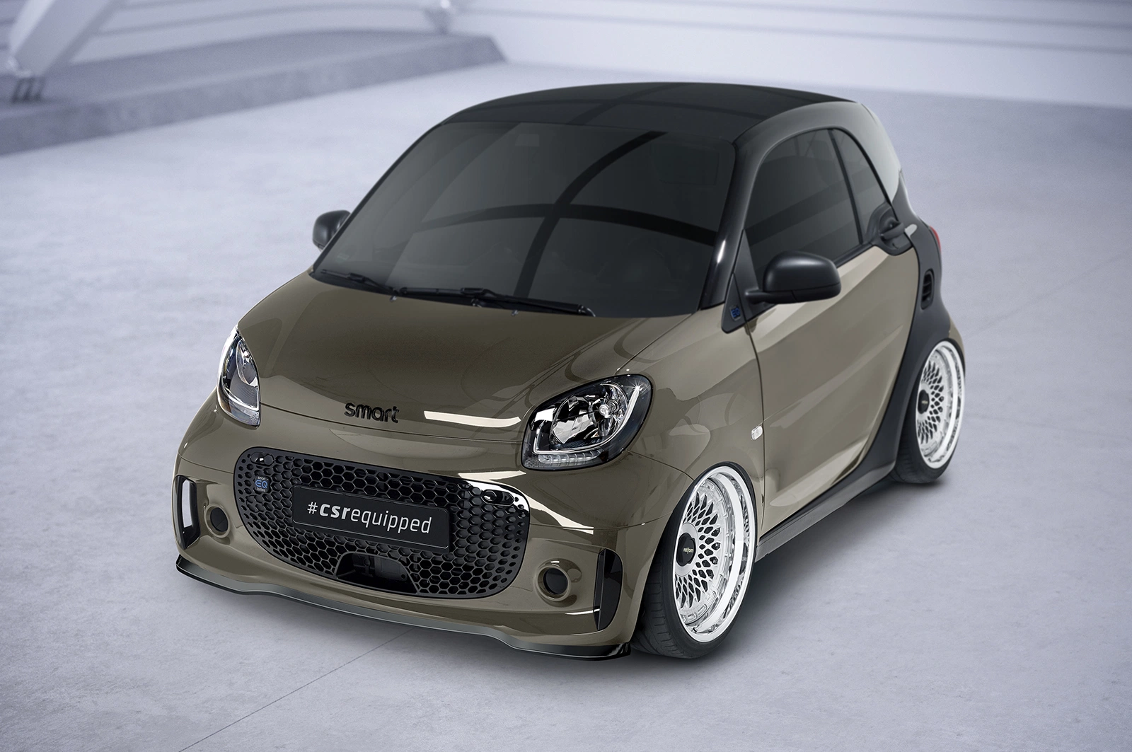 Voorspoiler Smart EQ fortwo (fortwo 453) glans zwart – CSR Automotive
