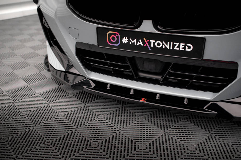 Voorspoiler V.2 BMW 2 Serie G42 Coupe M Pakket & M240i Maxton Glans Zwart