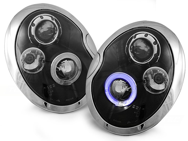 Faros Mini Cooper Angel Eyes negro