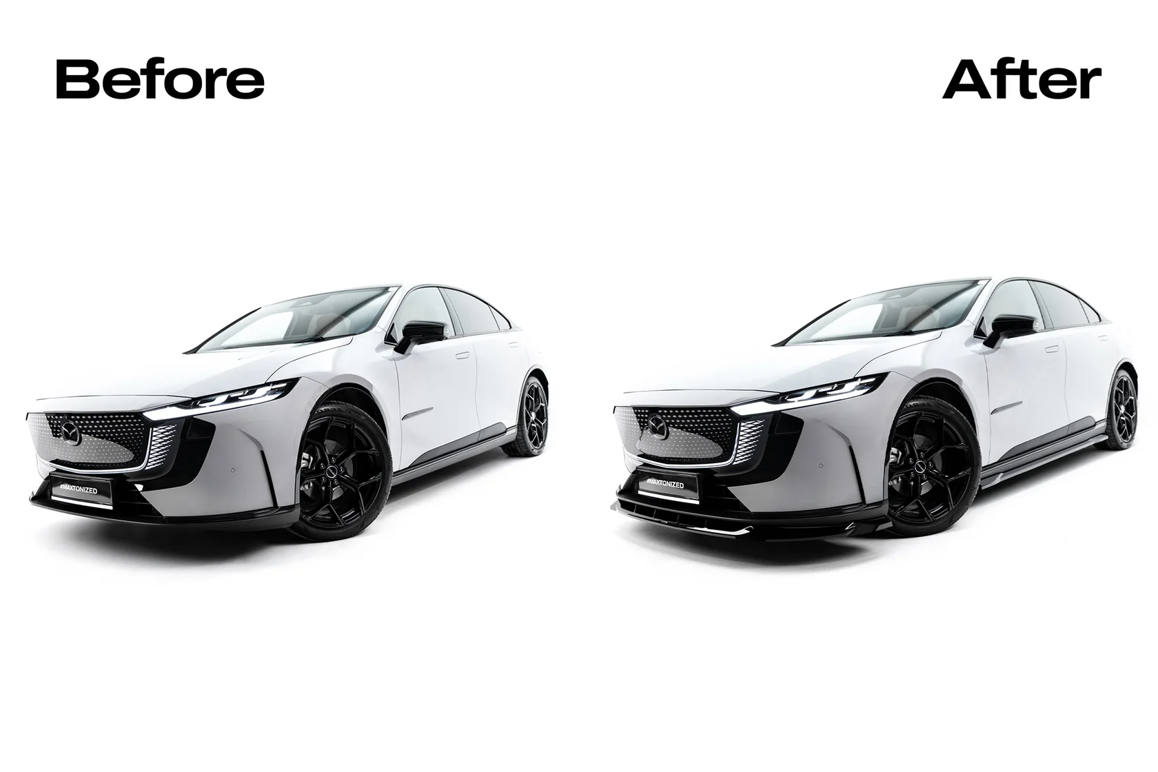 Voorspoiler passend voor Mazda 6e Mk1 Glans Zwart – Maxton Design