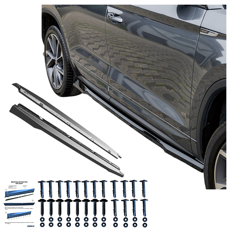 Oneway Set Sideskirts  Skoda Kodiaq I (NS7) Sportline & RS Facelift 2021-2024 - Glanzend zwart