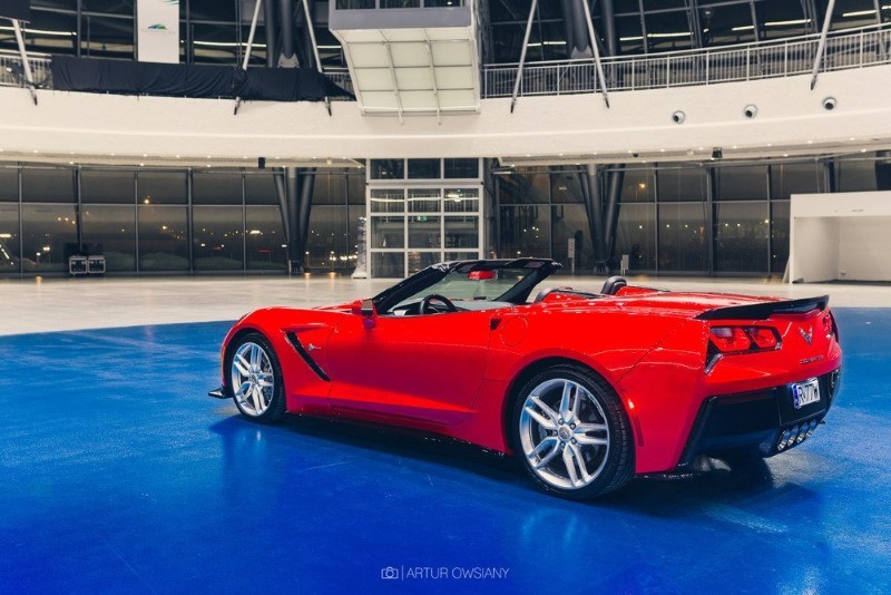 Achterzij Spoilers Chevrolet Corvette C7 Glanzend Zwart