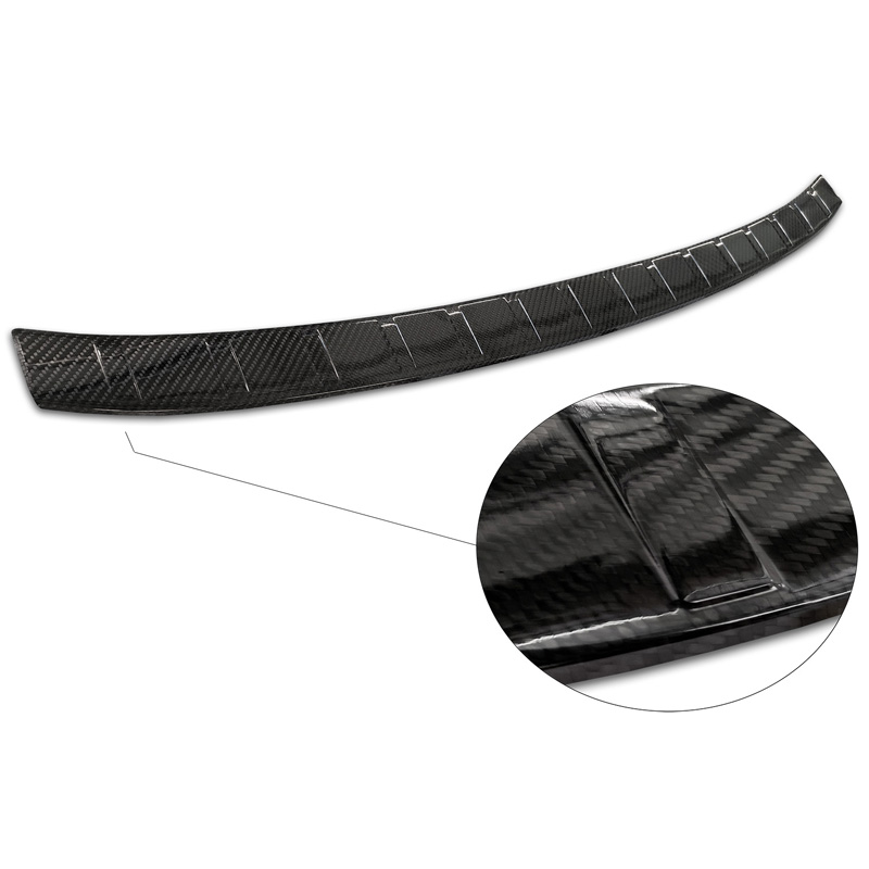 Echt 3D Carbon Achterbumperprotector  Audi Q3 Sportback 2019- 'Ribs'