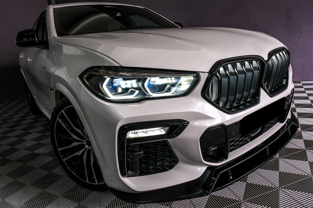 Voorspoiler BMW X6 G06 X6M (2019-..) Glans Zwart