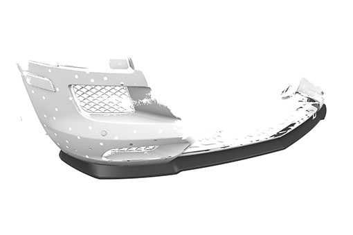 Voorspoiler Mercedes Benz SLS AMG (197) CSR Glans Zwart