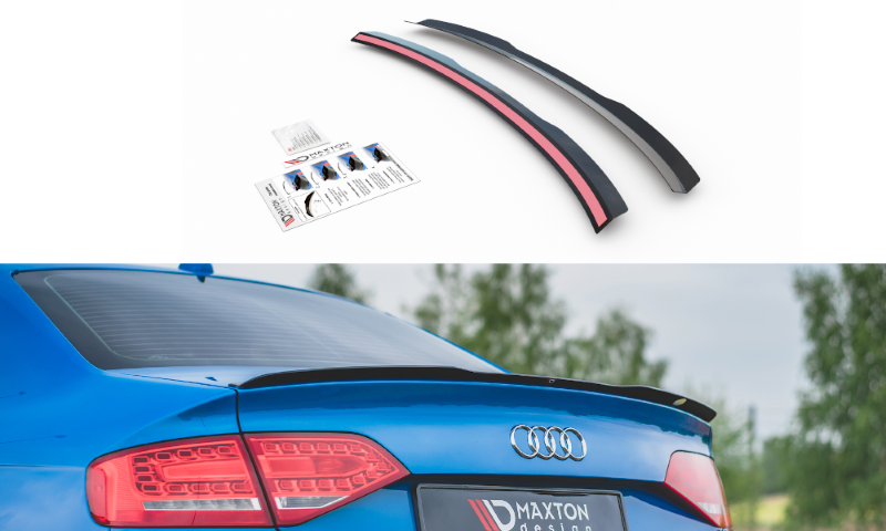 Spoilerkap Audi A4 / A4 S-Line B8 / B8 FL Sedan Glanzend Zwart Maxton