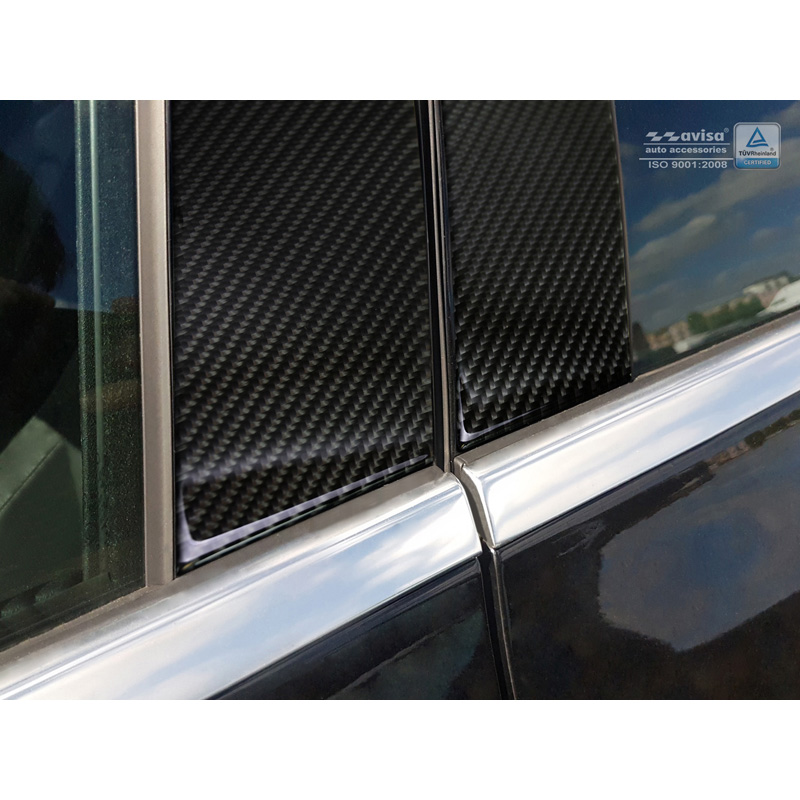 B-Stijl lijsten  Mercedes-Benz C-Klasse W205 Sedan 2014-2021 Zwart Carbon