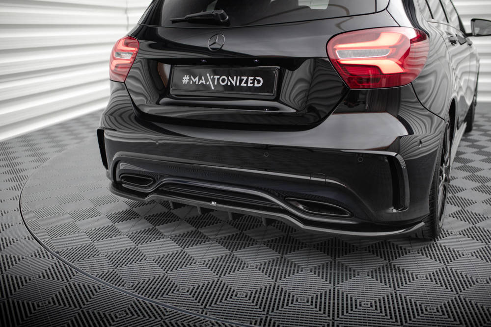 Diffuser Mercedes A Klasse AMG Line W176 FL Maxton Glans Zwart