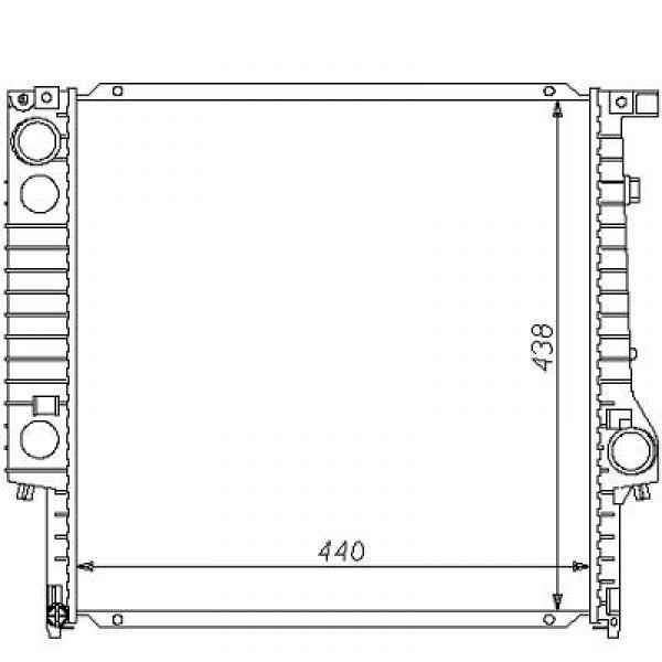 Radiator BMW 320/325I 01.09 6-CYL. AIRCO 440x438
