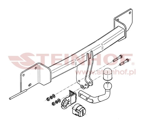 Trekhaak BMW 3 Serie 4D (E90) (excl. 335i and 335d) 03/2005-2012