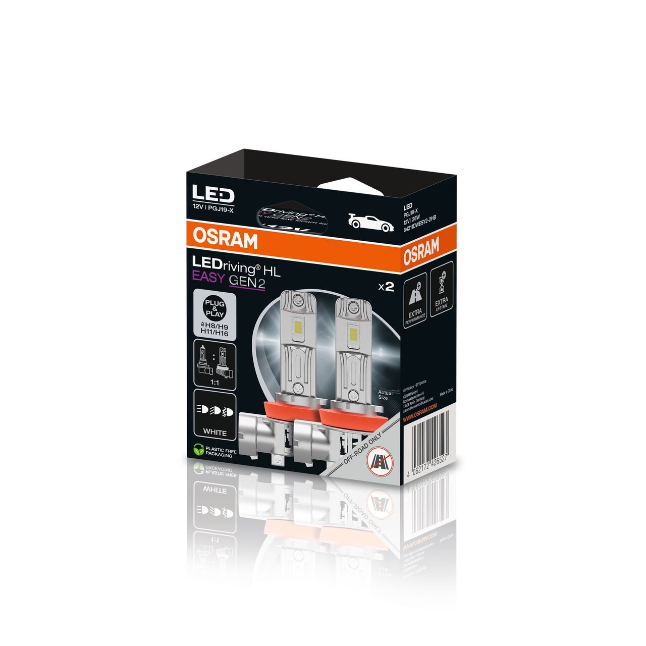 Osram LEDriving mistlampen H8 H11 H16 - Duobox Off-Road 6000K