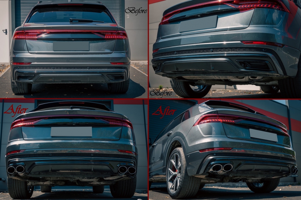 Audi SQ8 Diffuser S-Line zilvere sierstukken