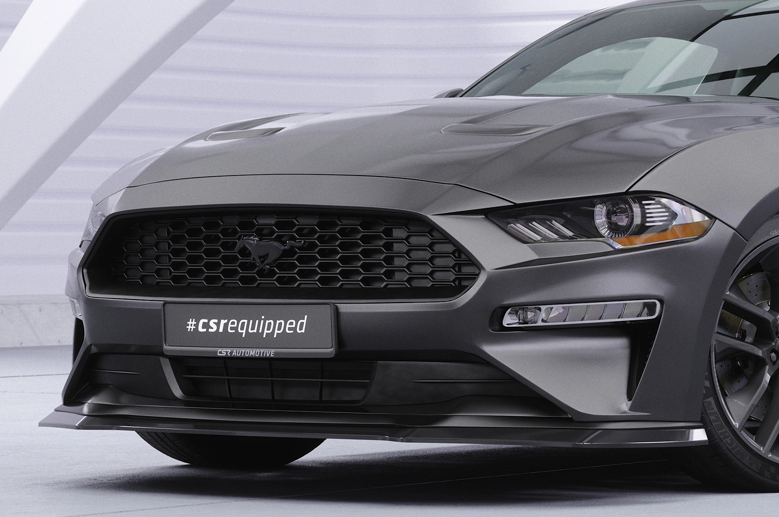 Voorspoiler Ford Mustang VI glans zwart – 08/2017–