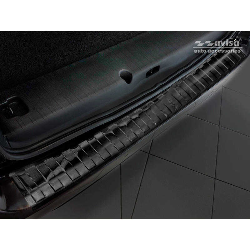 Zwart RVS Achterbumperprotector  Citroën Berlingo (Multispace) & Peugeot Partner 2008-2015 & 2015-2018 & 2018- & Peugeot Rifter 2018- & Opel Combo E 2018- & Toyota Proace City/Verso 2019- & Fiat Doblo 2022-