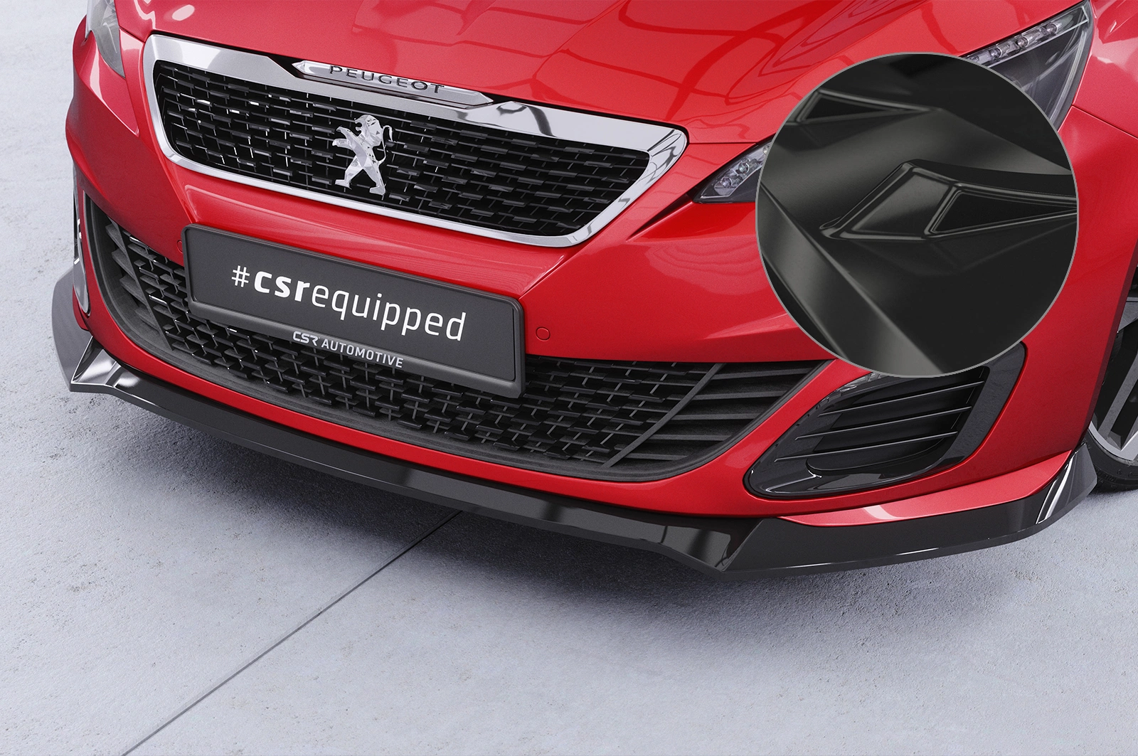 Voorspoiler Peugeot 308 GTi glans zwart