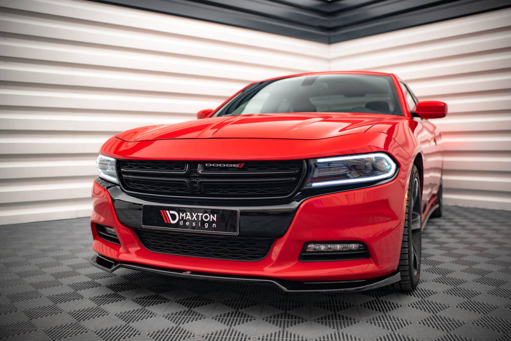 Voorspoiler V.2 Dodge Charger RT MK7 FL Maxton Glans Zwart