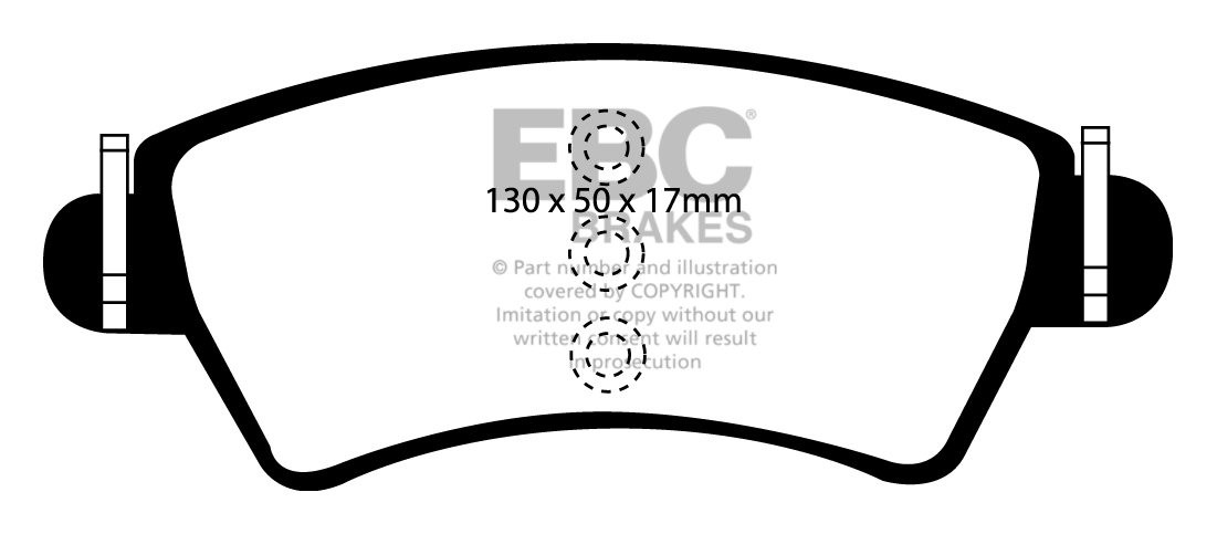 EBC Brakes PEUGEOT 206CC 1.6 TD 2005-.. Remblokken voorzijde