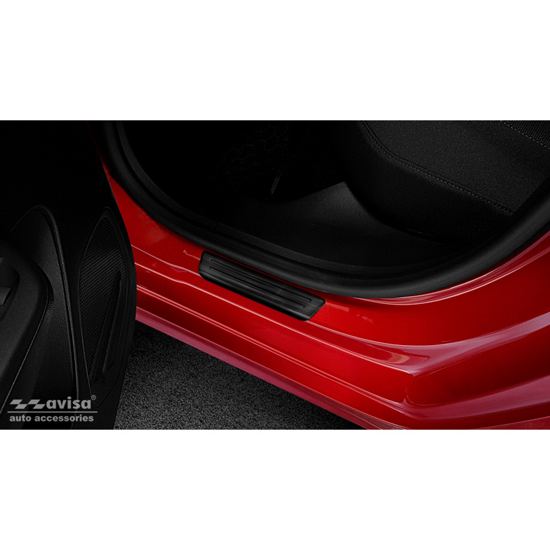Zwart RVS Instaplijsten  Opel Corsa F HB 5-deurs 2019- 'Special Edition' - 4-delig (excl. Equipment Ultimate)