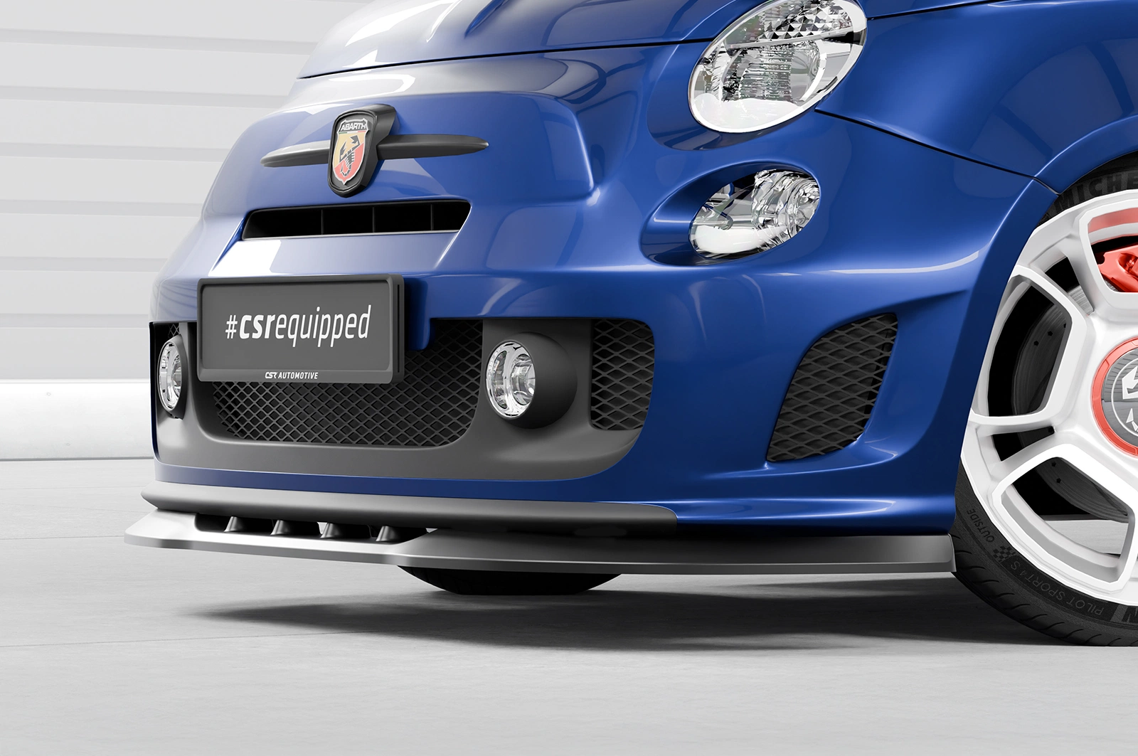 Voorspoiler Fiat 500 Abarth 595 – CSR Automotive – Glans Zwart