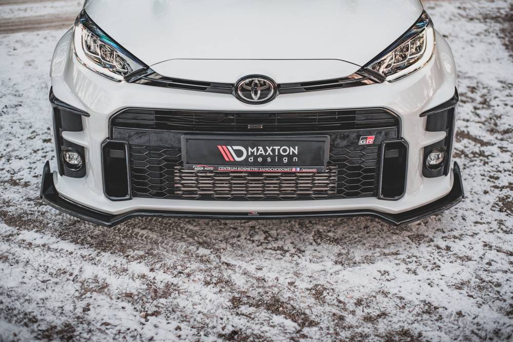 Voorspoiler met Canards V.3 Toyota GR Yaris MK4 Maxton Glans Zwart