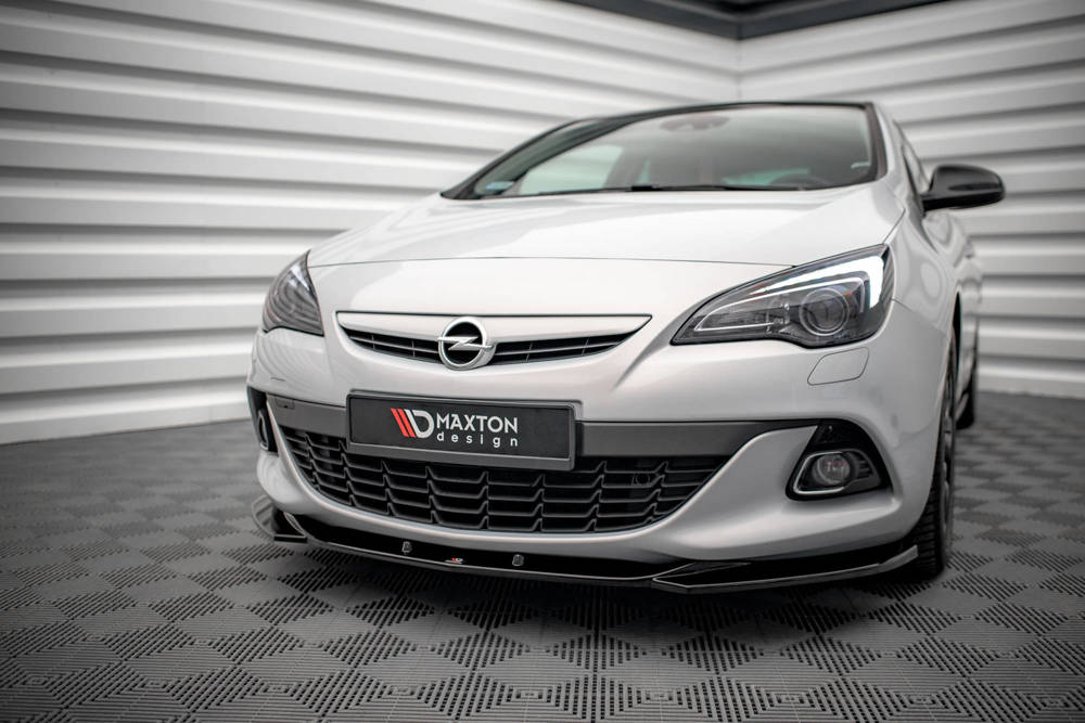 Voorspoiler V.1 Opel Astra J GTC OPC-Line Maxton Glans Zwart