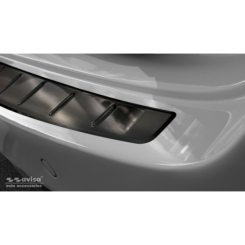 Zwart RVS Achterbumperprotector  Mercedes CLA II (C118) 2019- 'Ribs'