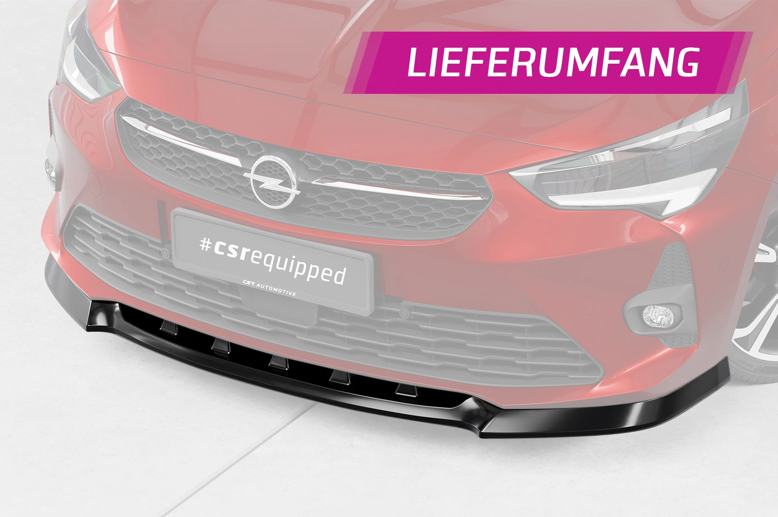 Voorspoiler Opel Corsa F GS-Line glans zwart 07/2019–