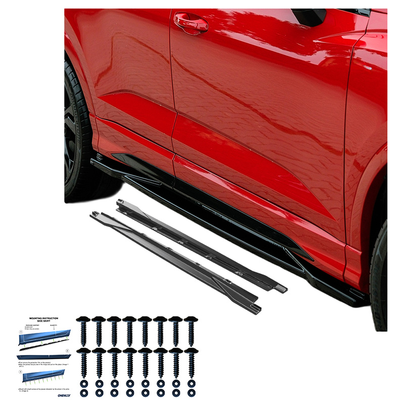 Oneway Set Sideskirts  Audi Q3 (F3B) S-Line & Q3 Sportback (F3N) S-Line 2019-2025 excl. RSQ3 - Glanzend zwart