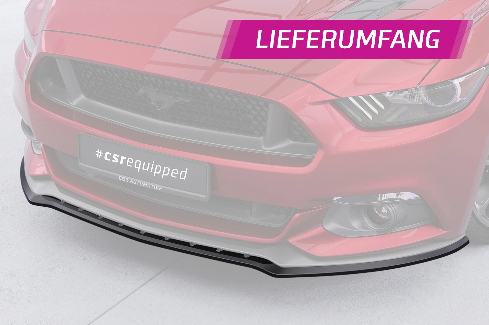 Voorspoiler Ford Mustang VI glans zwart – 2014–08/2017