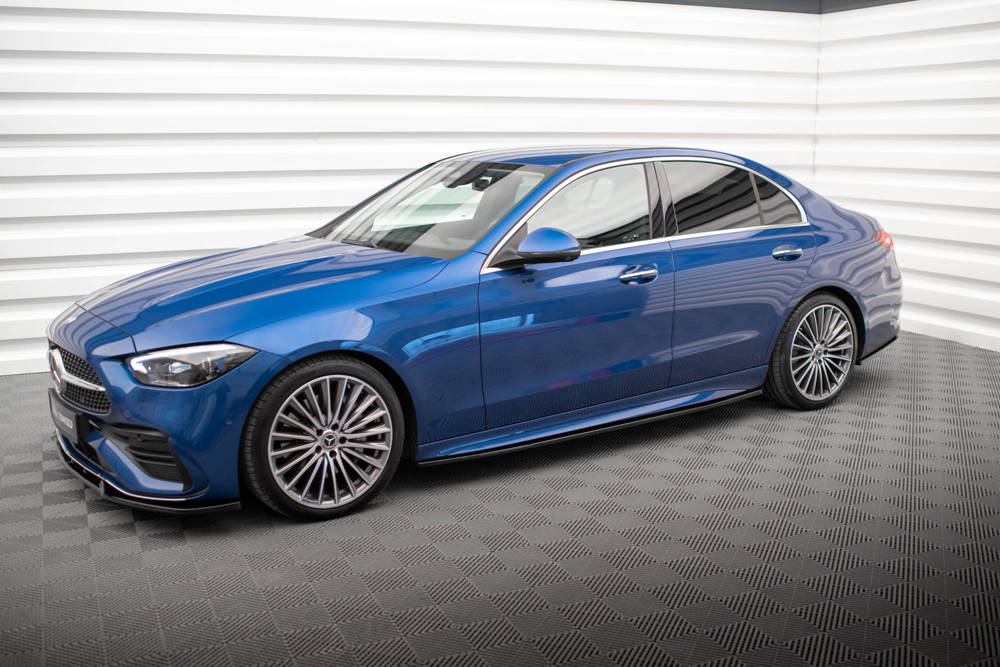 Zijskirts Mercedes C Klasse AMG Pakket / C43 AMG W206 Maxton Glans Zwart