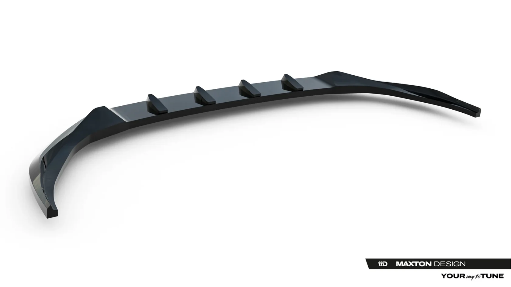 Voorspoiler V.2 Audi A3 Sedan 8Y Facelift Maxton Glanzend zwart