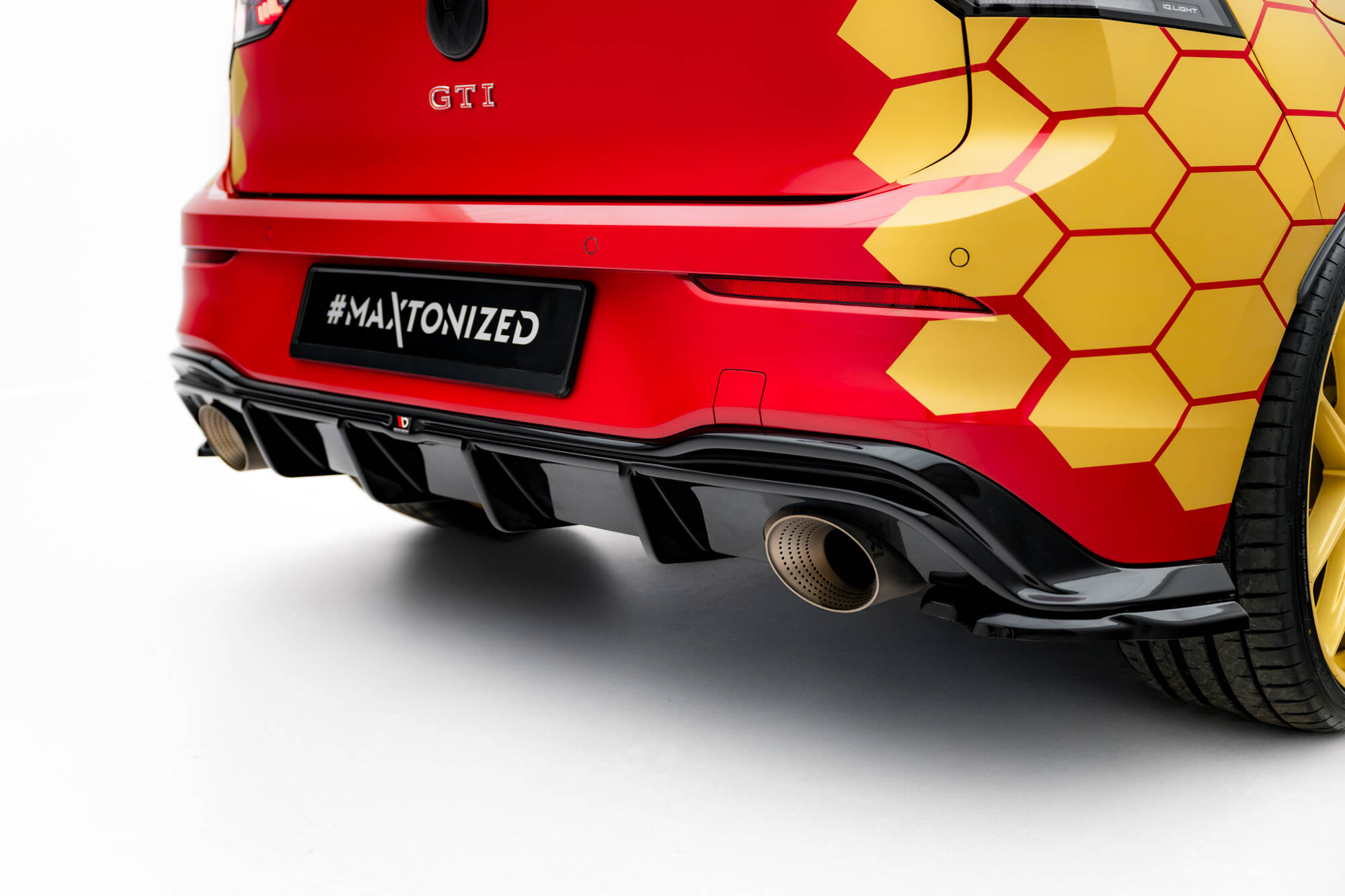 Achter Diffuser Volkswagen Golf GTI Clubsport MK8 Facelift Maxton Glanzend zwart