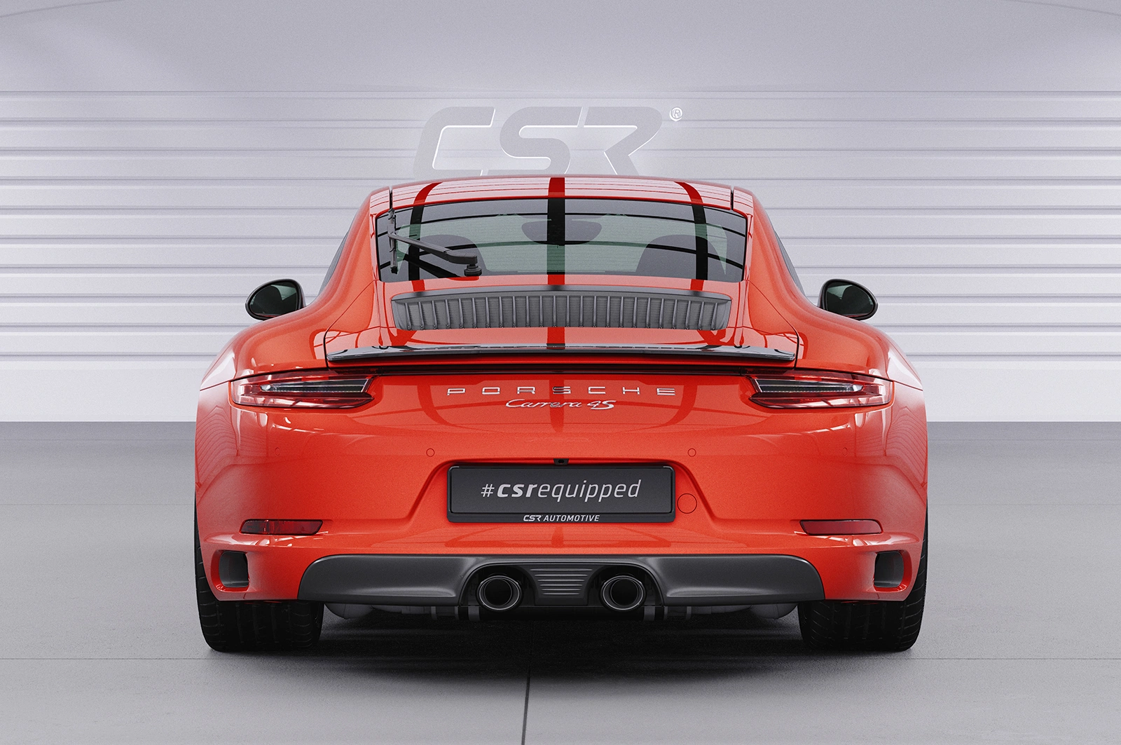 Achterspoiler Porsche 911 / 991 (09/2011–12/2019) Glans Zwart – CSR Automotive