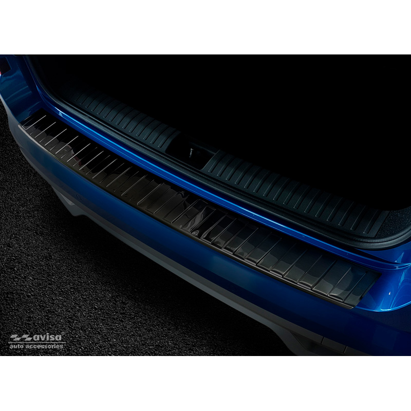 Zwart RVS Achterbumperprotector  Skoda Kamiq 2019- 'Ribs'