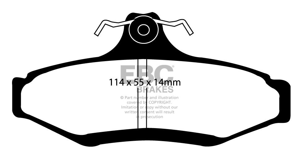 EBC Brakes DAEWOO Nubira 2.0 97-2003 Remblokken achterzijde gree