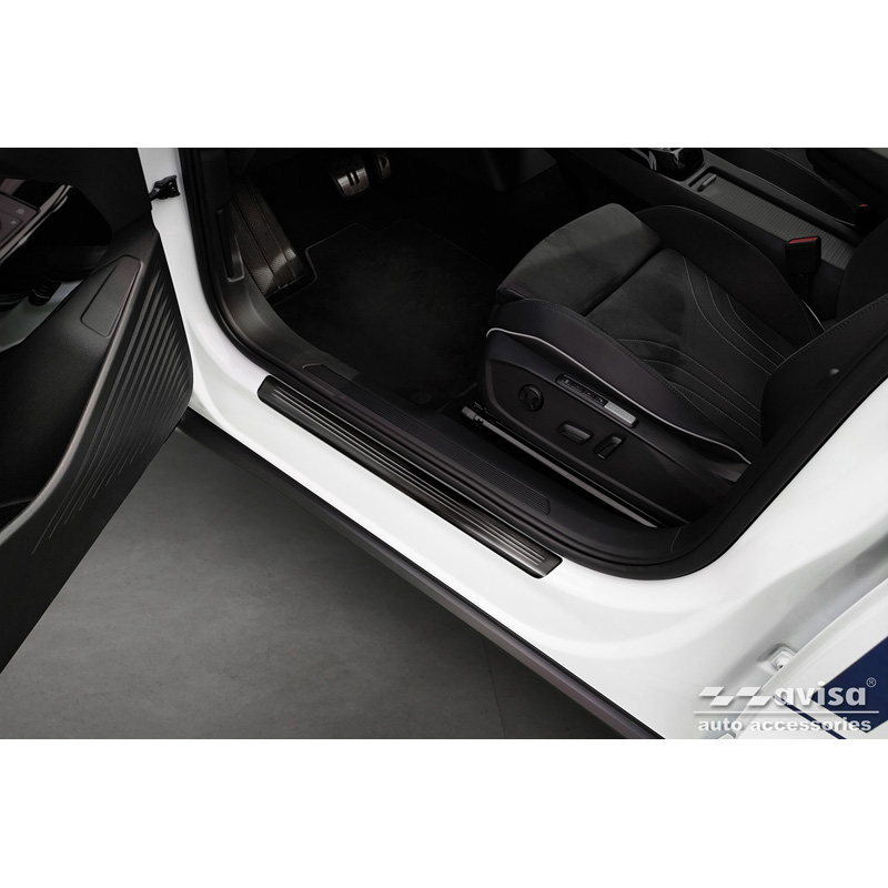 Zwart RVS Instaplijsten  Volkswagen ID.5 2021- - 'Lines' - 4-delig