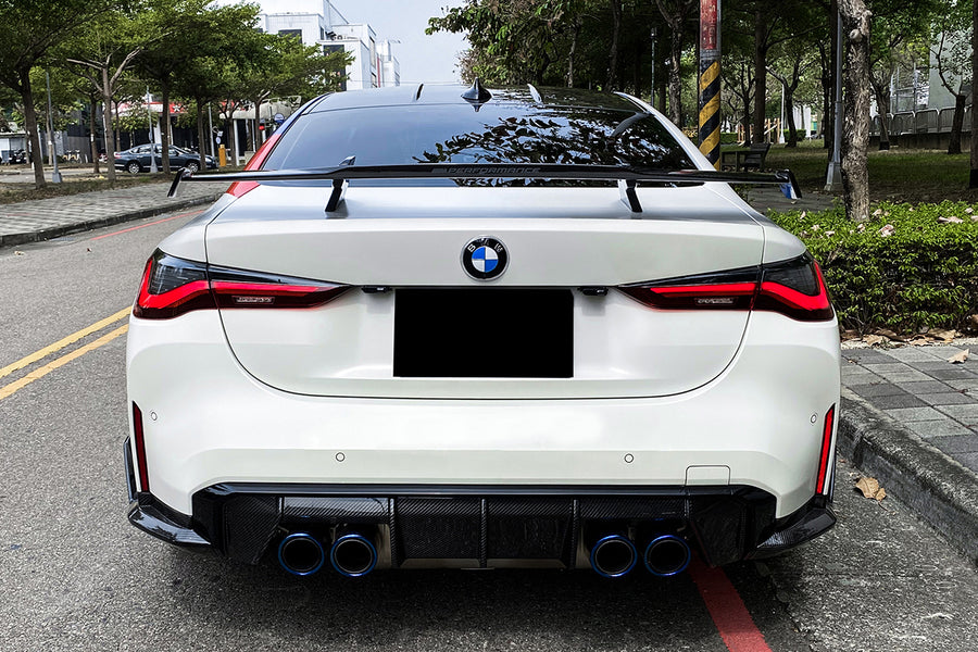 BMW M3 G80 MP Style Carbon Fiber Diffuser met Canards 2021-UP