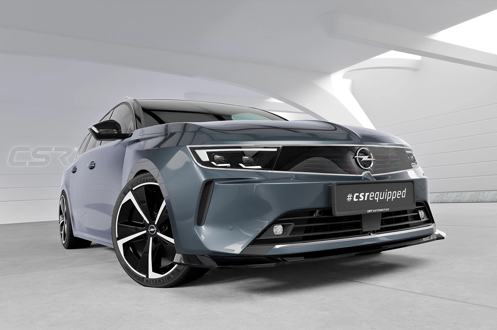 Voorspoiler Opel Astra L Sports Tourer glans zwart
