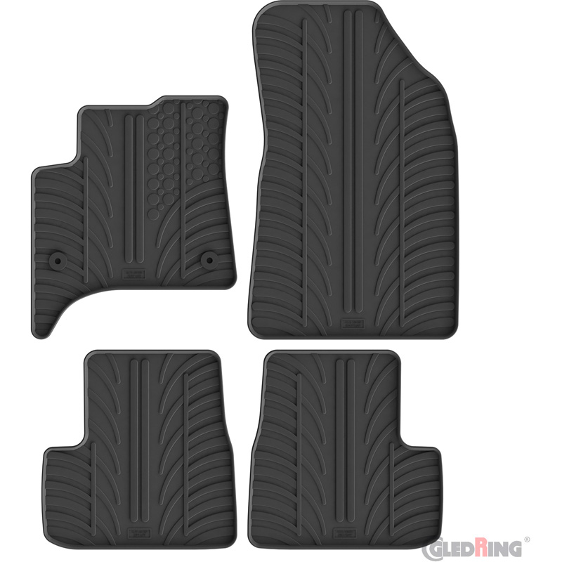 Gledring Rubbermatten  Fiat Grande Panda MHEV 2025- (T profiel 4-delig + montageclips)