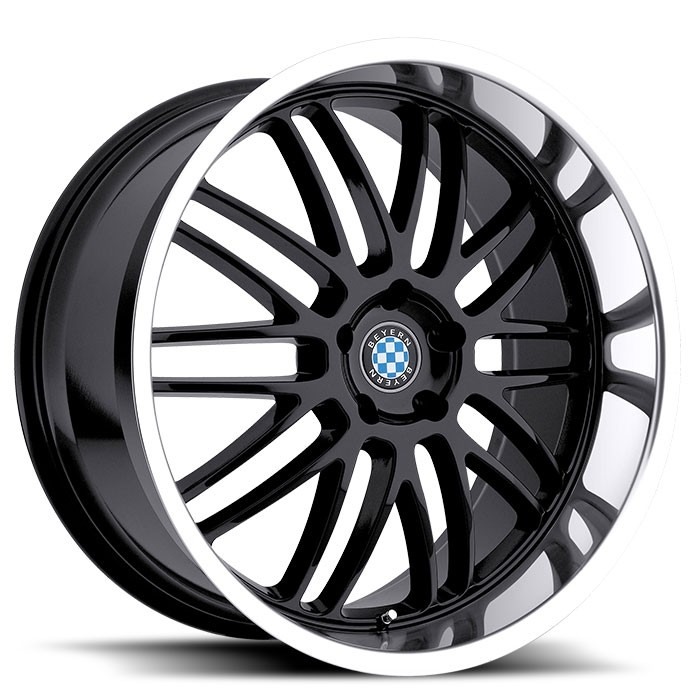 Velgen Beyern Mesh 20x10 5x120 ET25 Glanzend Zwart + Machined Ra